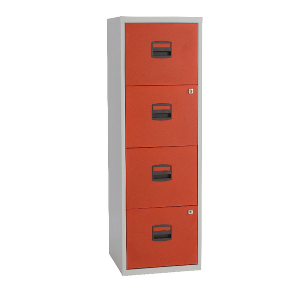 Fx Print Stationery Ltd Bisley A4 Homefiler 4 Drawer Grey Red By78730