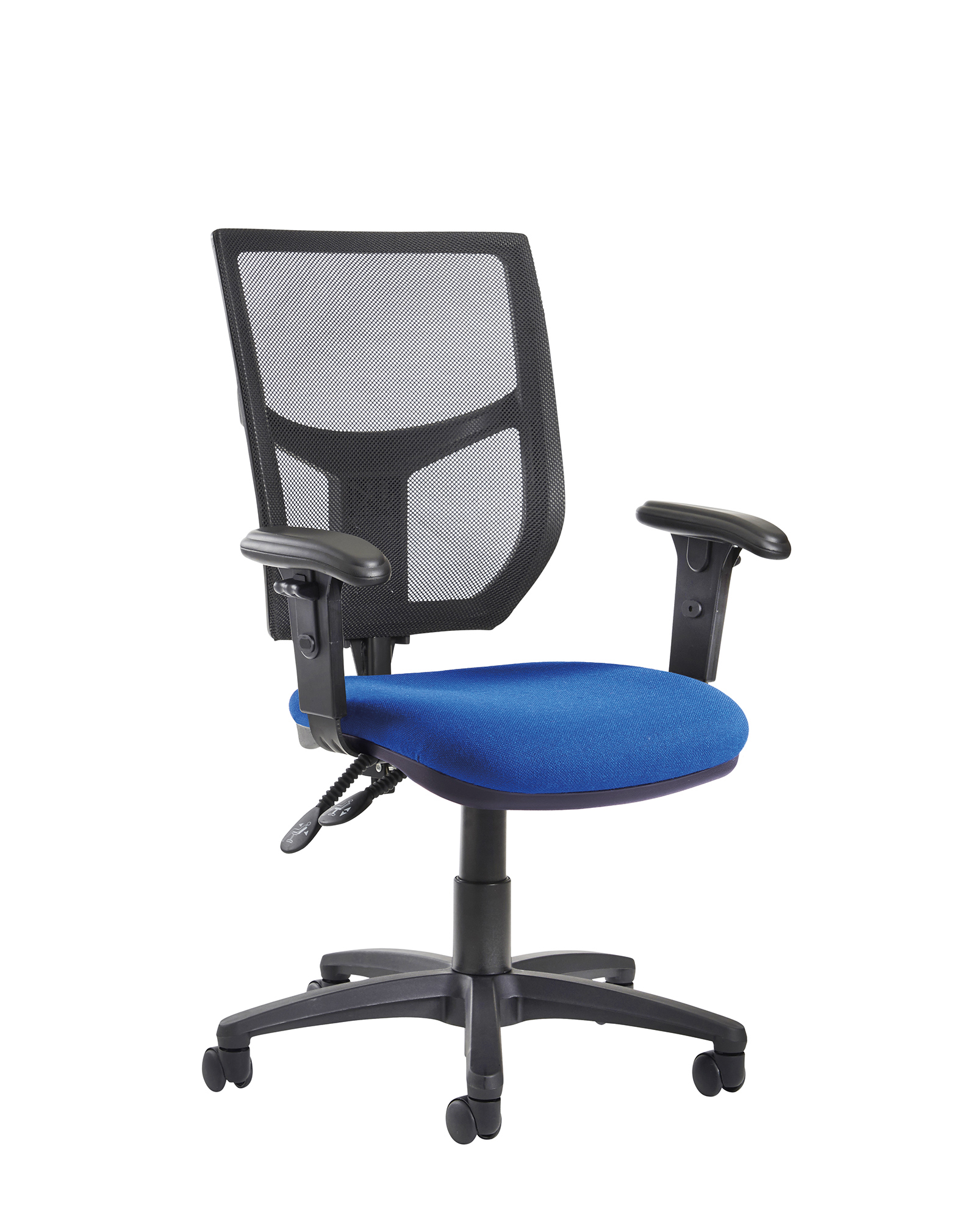 Blue Bilbao high Back Operators Chair with lumbar
