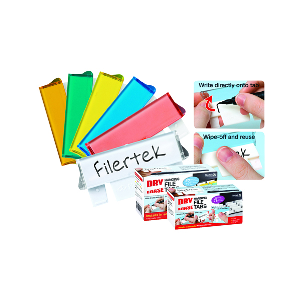 Stationery Supplies Cathedral Assorted Dry Erase Suspension File Tabs