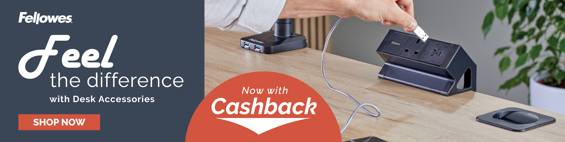 Up to £10 Cashback on selected Fellowes Ergo! Banner Image