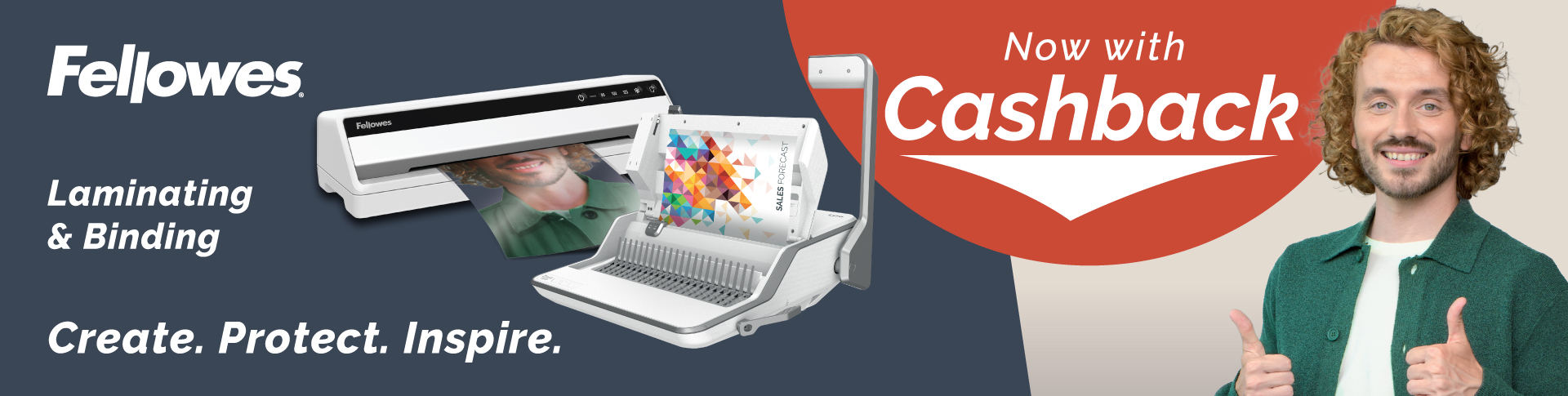 Up to £40 on Fellowes Laminators & Binders! Banner Image