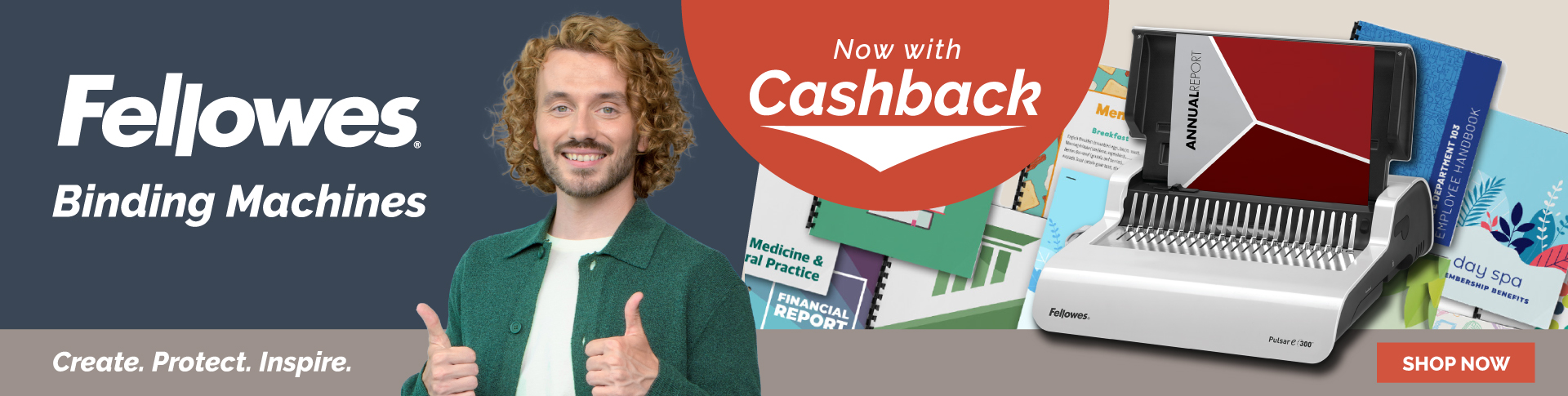 Up to £50 Cashback on Fellowes Binders! Banner Image