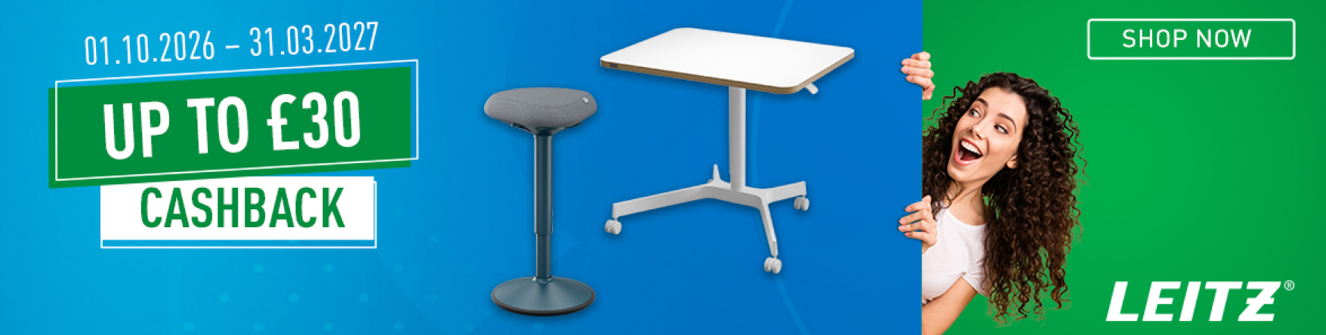Up to £30 Cashback with Leitz Ergonomics! Banner Image