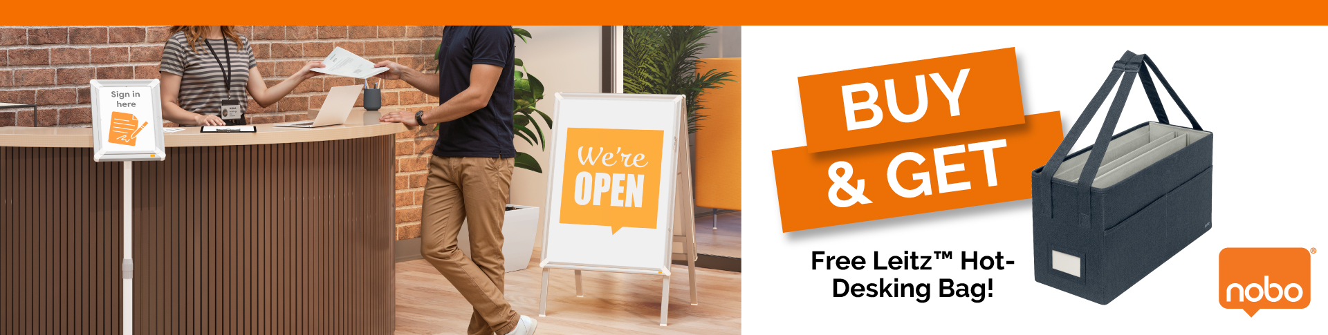 Claim a FREE Hot-Desking Bag with nobo! Banner Image
